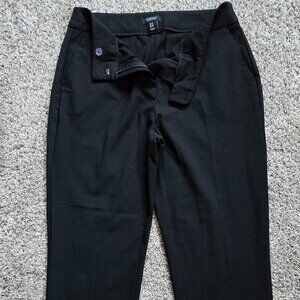 Black tapered dress pants